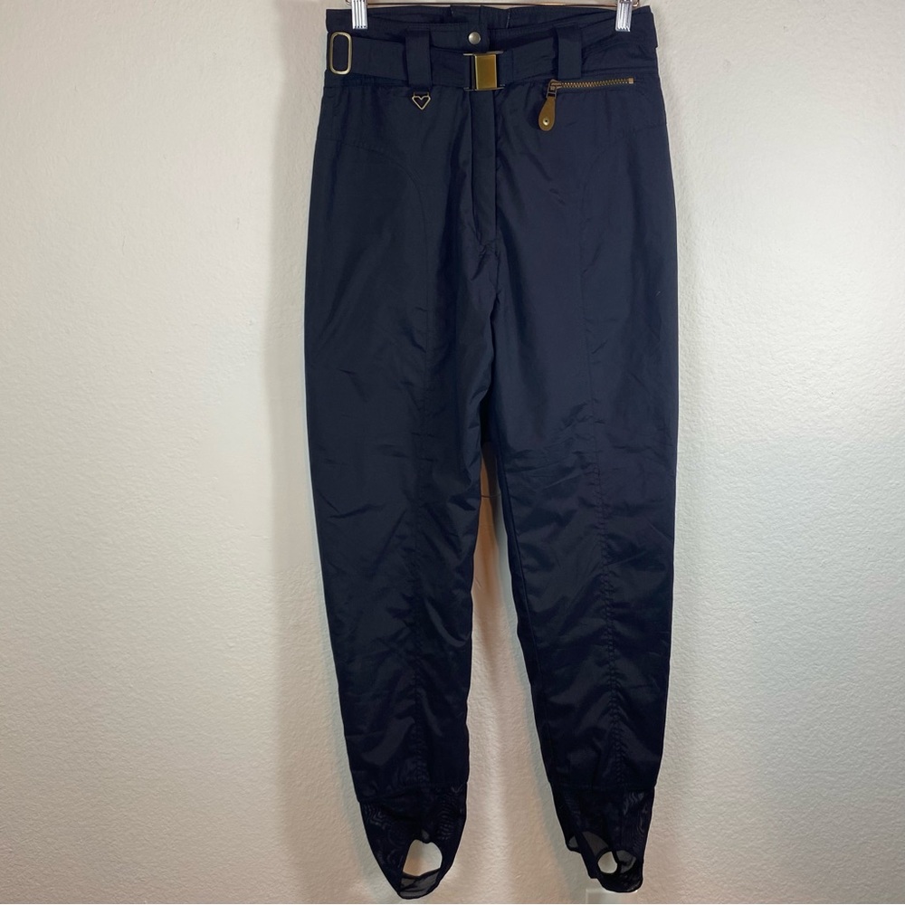 VTG Obermeyer‎ Women’s 12 Ski Pants Stirrups Stiletto-SC Belt Black